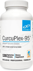 XYMOGEN CurcuPlex-95 bottle front with a clean label for daily turmeric support.