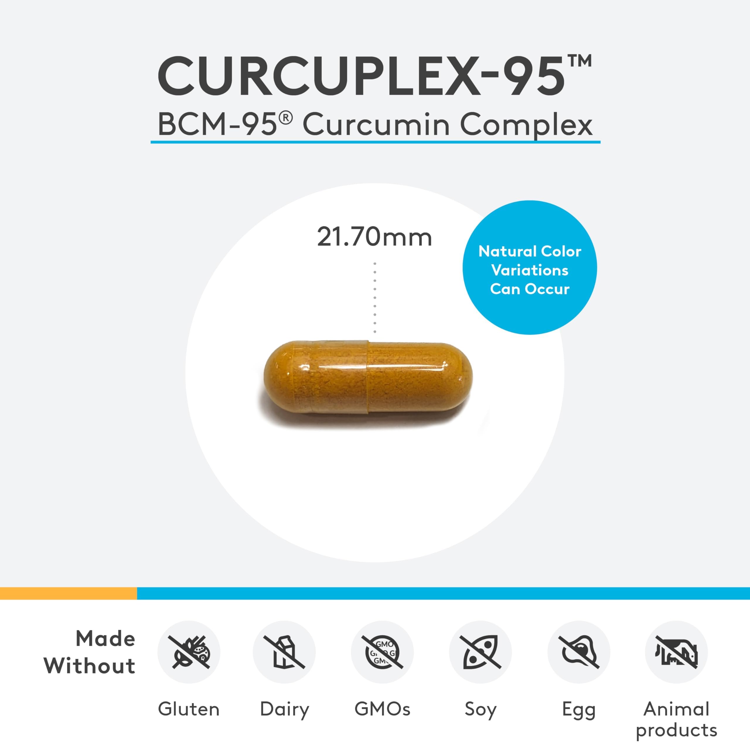 XYMOGEN CurcuPlex-95 capsules close-up emphasizing vegan-friendly capsules.