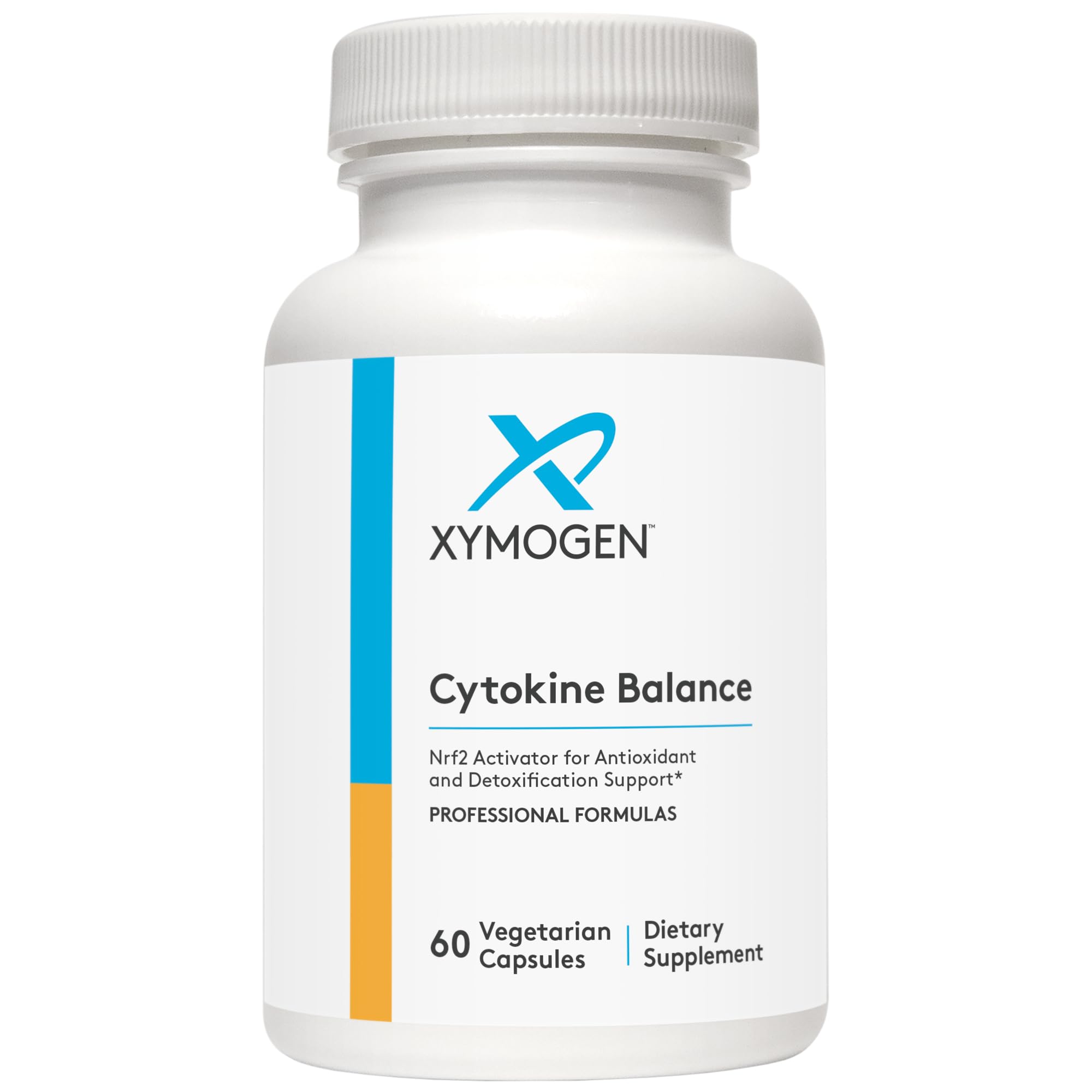XYMOGEN Cytokine Balance bottle-front promoting daily antioxidant support.