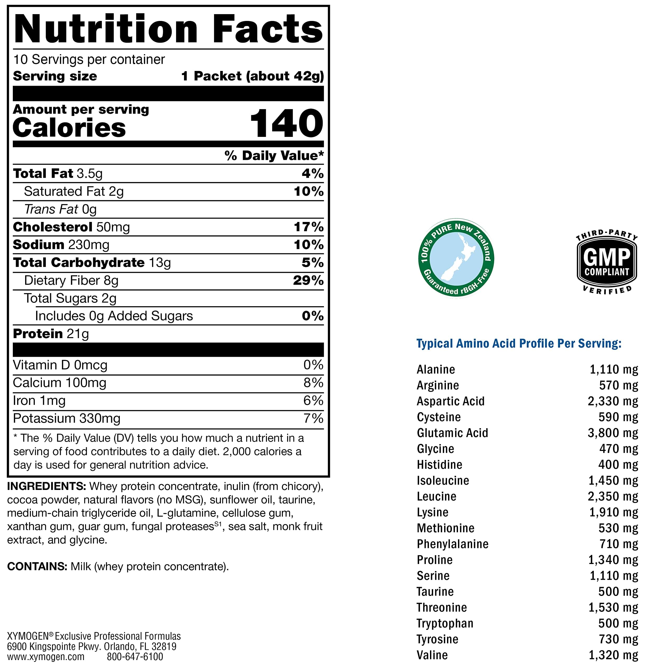 XYMOGEN FIT Lean Food Whey pouring into glass for a quick recovery shake.
