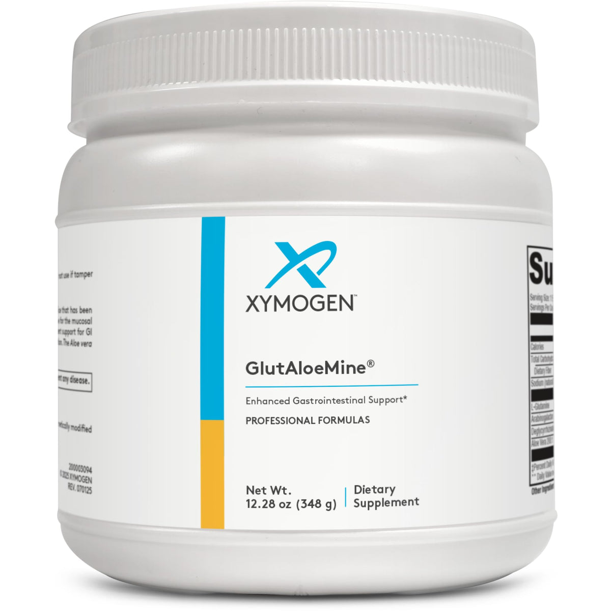 XYMOGEN GlutAloeMine bottle front highlighting gut support for daily digestion