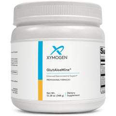 XYMOGEN GlutAloeMine bottle front highlighting gut support for daily digestion