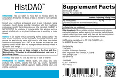 Closeup of XYMOGEN HistDAO tablet highlighting high DAO dose.