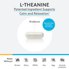 XYMOGEN L-Theanine packaging box emphasizing quality and purity
