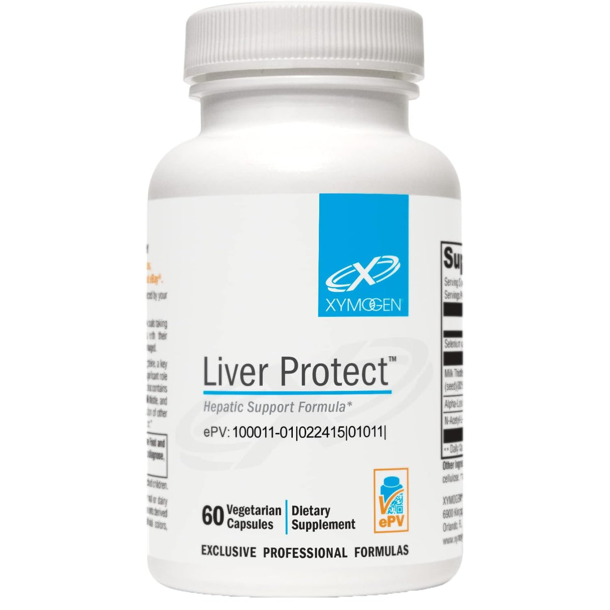 XYMOGEN Liver Protect bottle shown for overall liver support and antioxidant potential