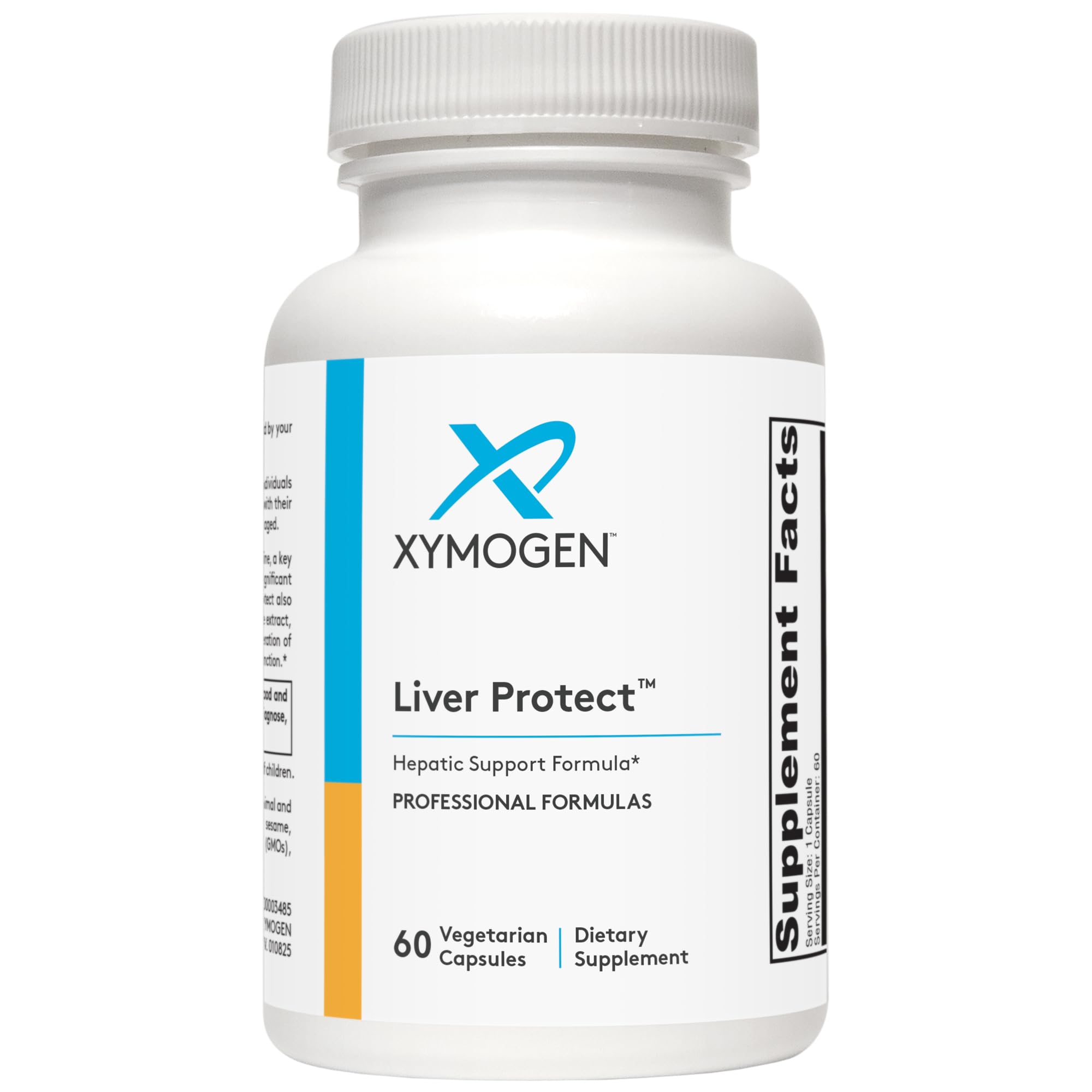 XYMOGEN Liver Protect ingredients list showcases NAC, ALA, milk thistle, and selenium synergy