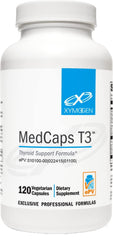 XYMOGEN MedCaps T3 bottle front view showing thyroid support presentation