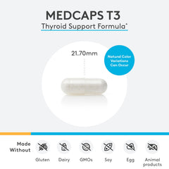 XYMOGEN MedCaps T3 capsules closeup in soft gel form