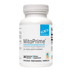 XYMOGEN MitoPrime bottle closeup for daily brain health support
