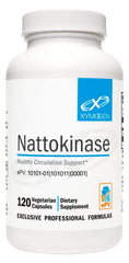 XYMOGEN Nattokinase bottle front for potential circulatory support.