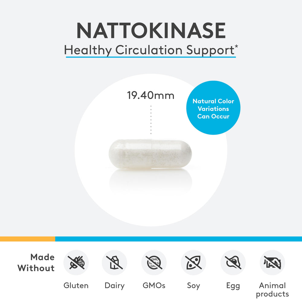 XYMOGEN Nattokinase capsules closeup for easy daily intake.