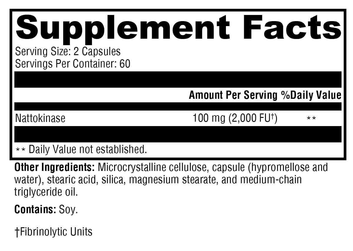 XYMOGEN Nattokinase capsules close-up highlighting easy daily use.