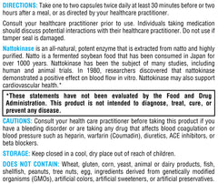 XYMOGEN Nattokinase ingredients panel communicates clean formulation.