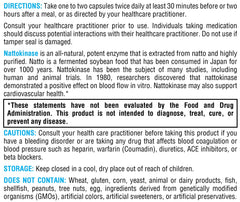 XYMOGEN nattokinase packaging highlights vitamin K2 for context.