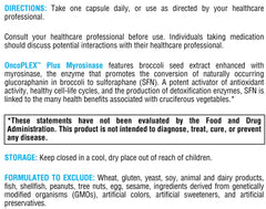 Xymogen OncoPLEX Plus broccoli seed extract visual emphasizes natural source