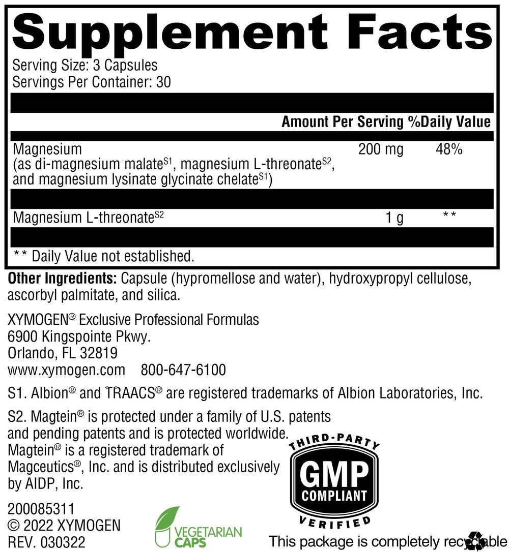 OptiMag Neuro capsules reveal chelated magnesium for absorption.
