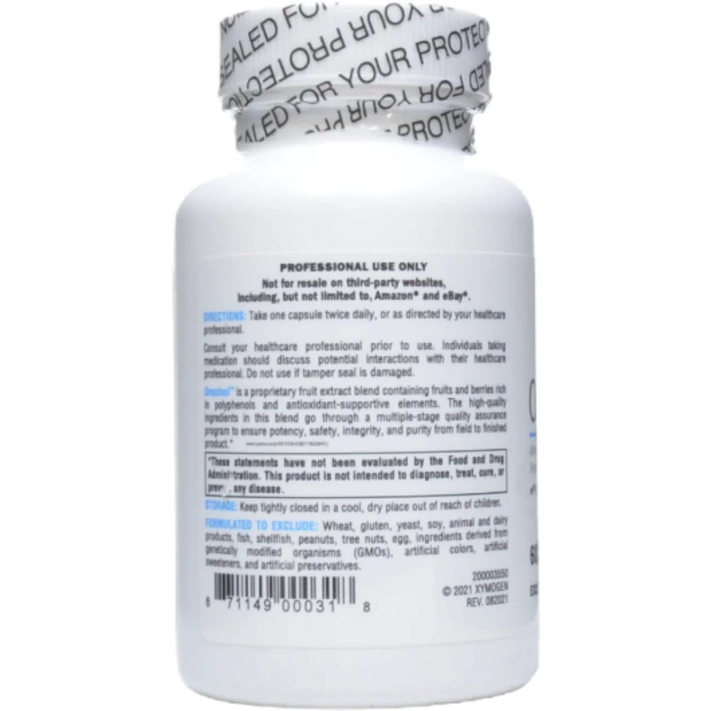Glass of berry juice evokes Oraxinol's antioxidant-forward image.
