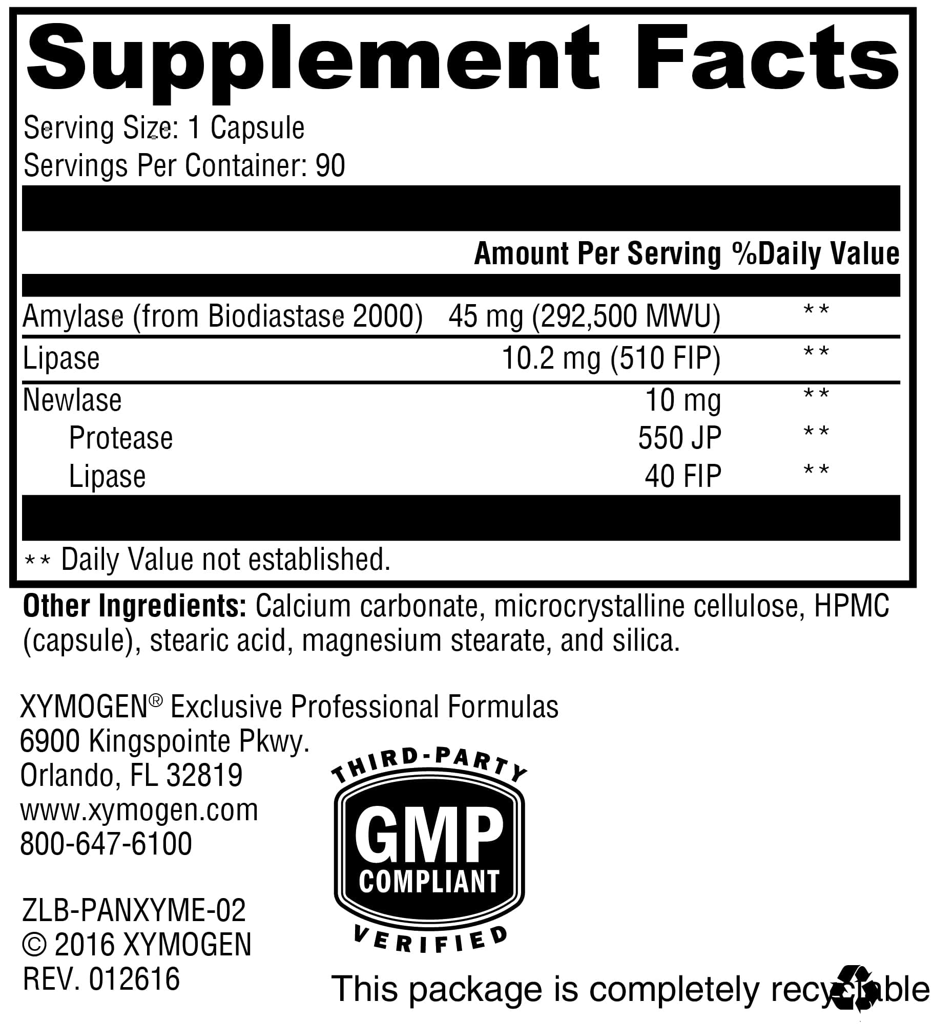 Xymogen PanXyme pH capsules ready for daily digestive support.