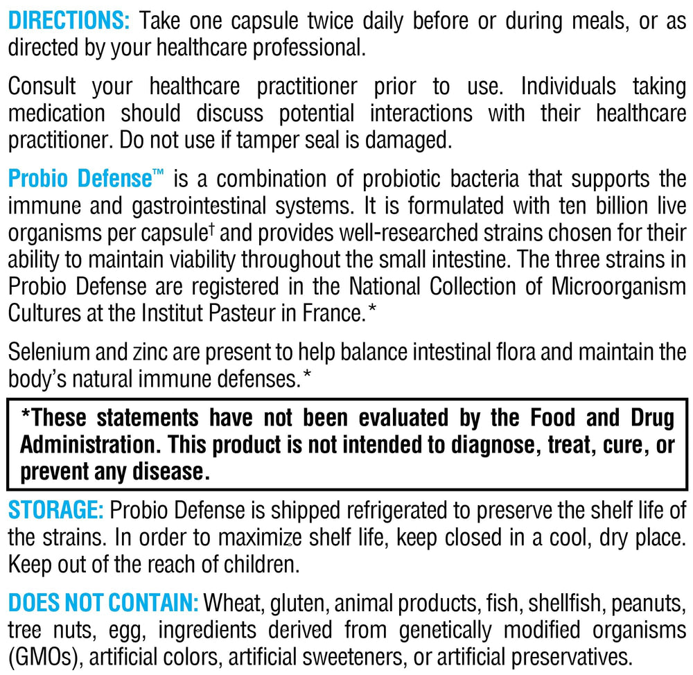 XYMOGEN Probio Defense refrigerated packaging emphasizing freshness and shelf life.