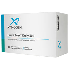 XYMOGEN ProbioMax Daily 30B bottle front view for everyday digestive support.