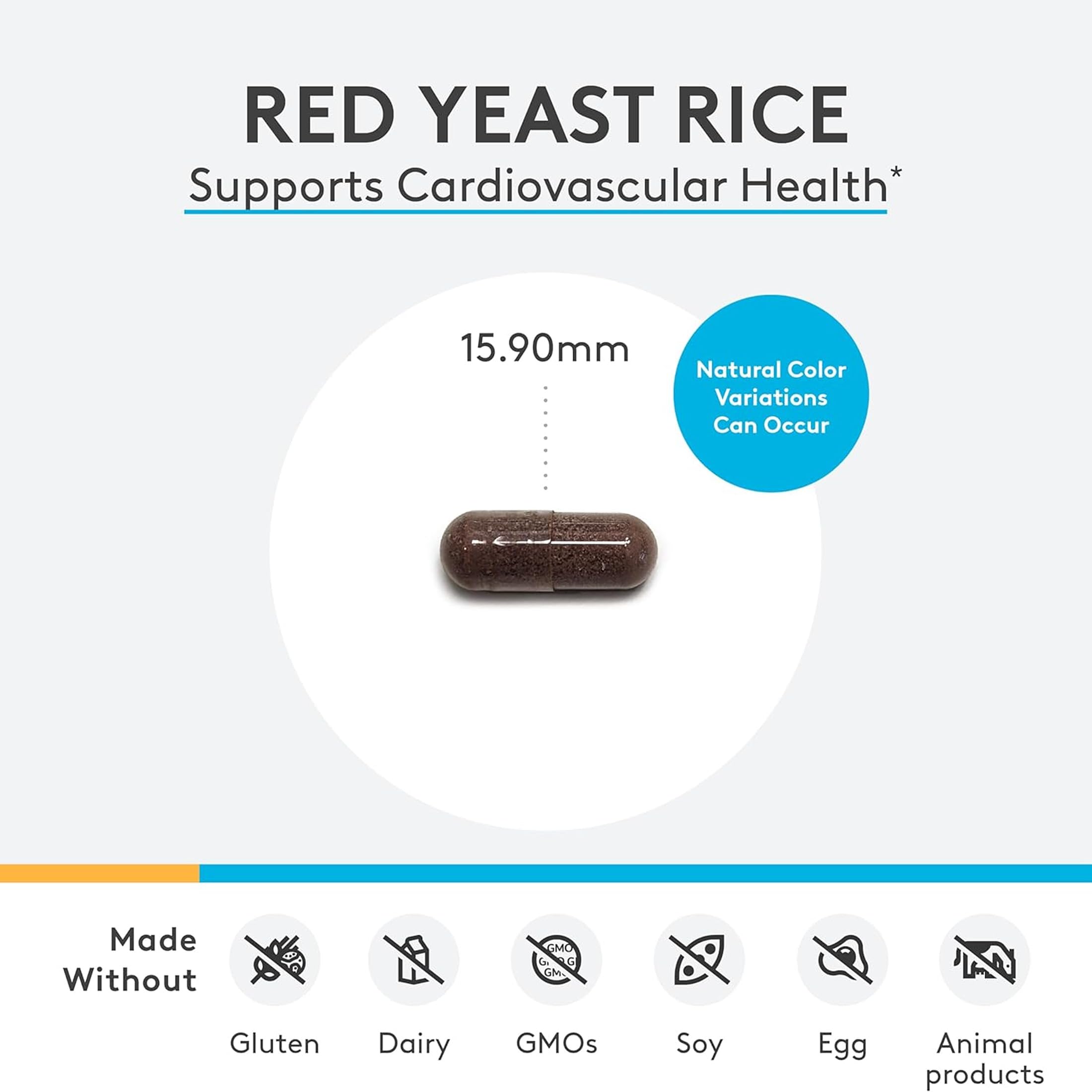 XYMOGEN Red Yeast Rice label shows non-GMO and citrinin-free claims.