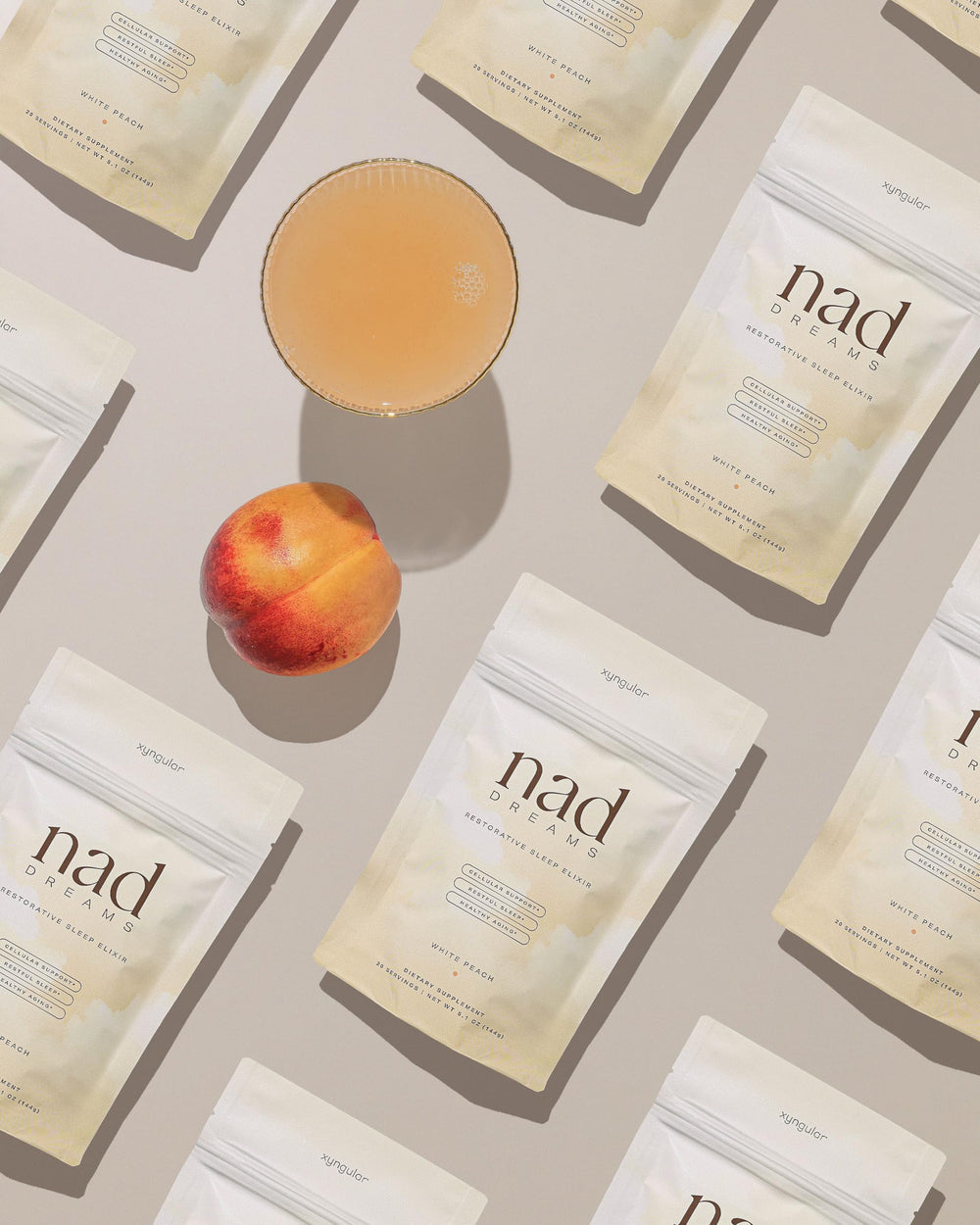 Xyngular NAD Dreams Juicy White Peach flavor supports bedtime rituals.