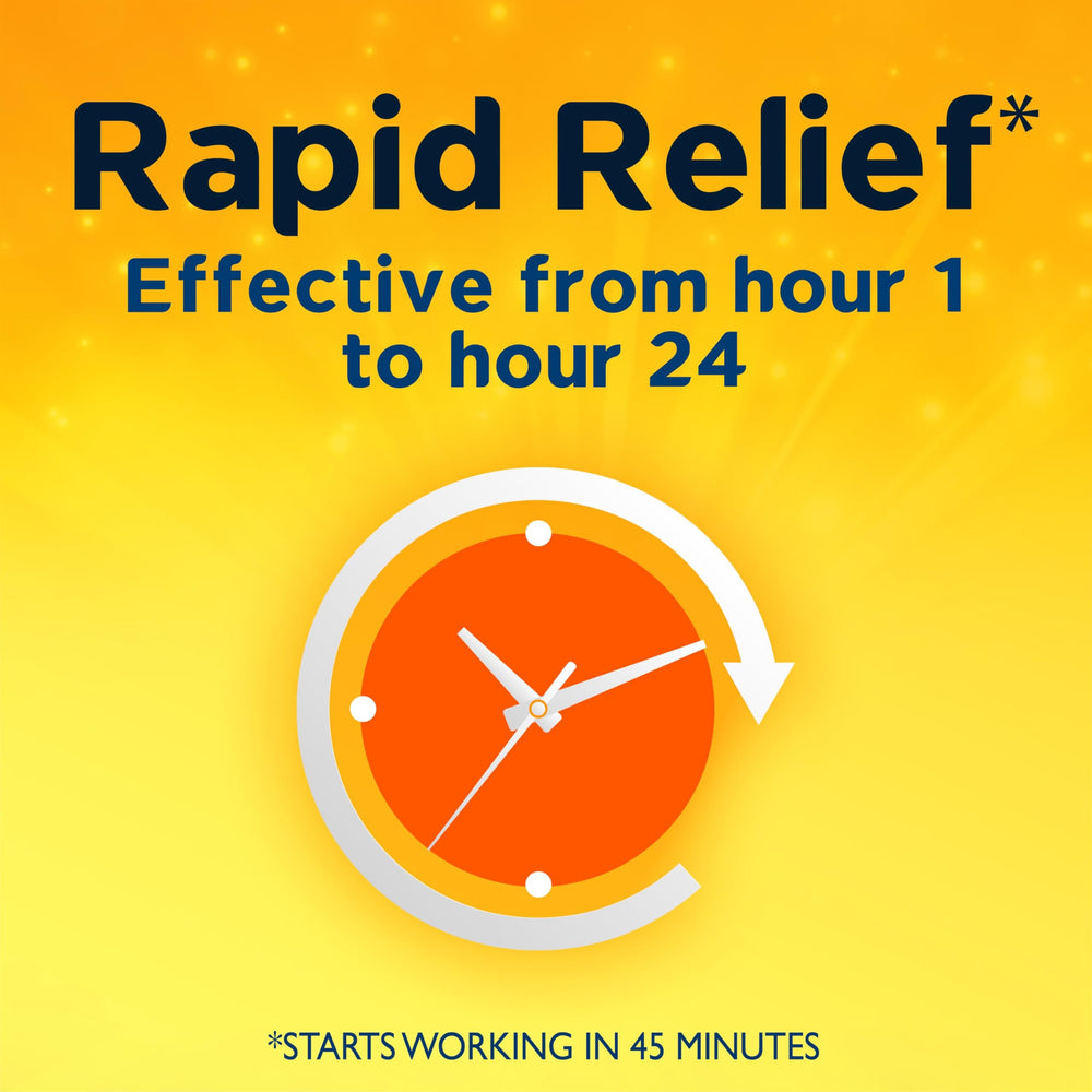 Xyzal night-use packaging indicating relief during sleep.