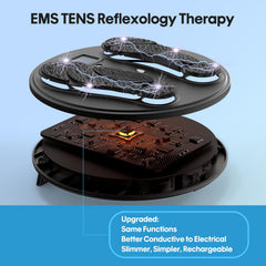 Y&LJ EMS foot massager with 50 intensity levels for tailored stimulation.