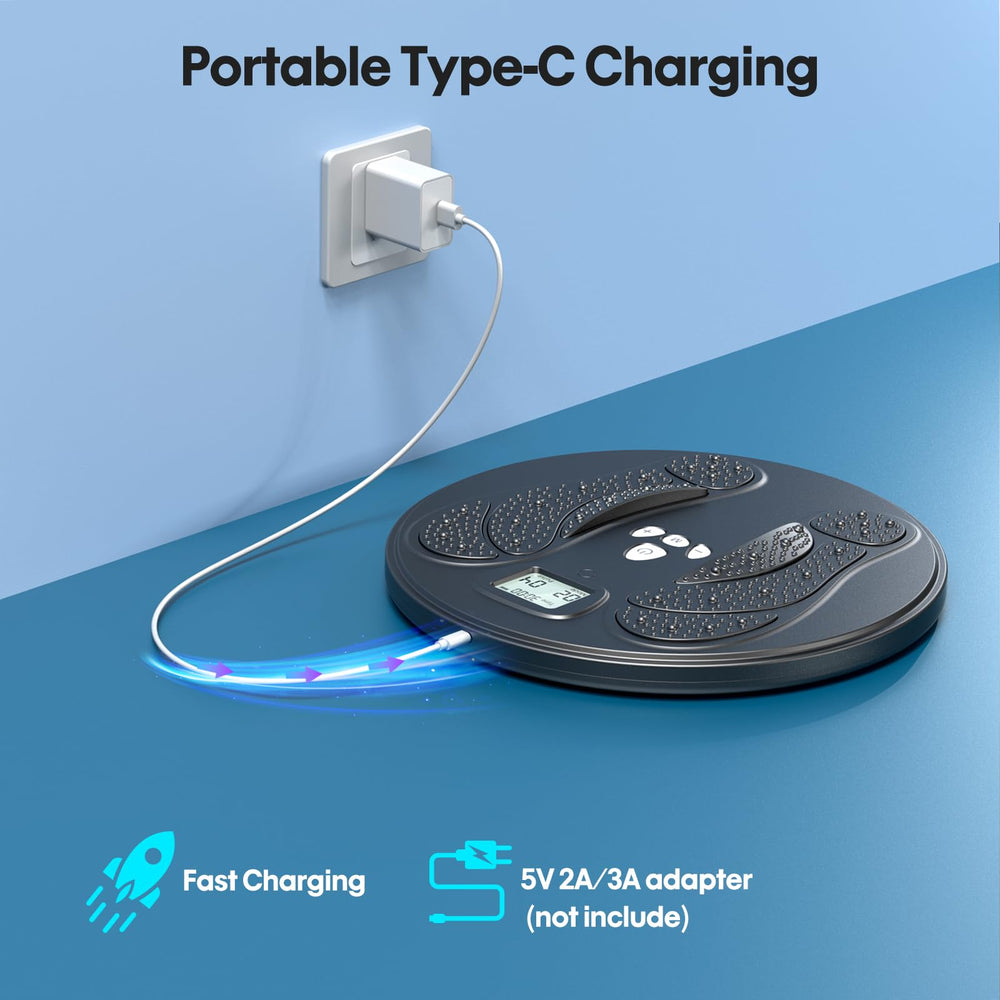 Y&LJ EMS foot massager durable battery for reliable recharge.