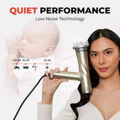 YA-MAN blow dryer operates quietly for comfortable grooming sessions