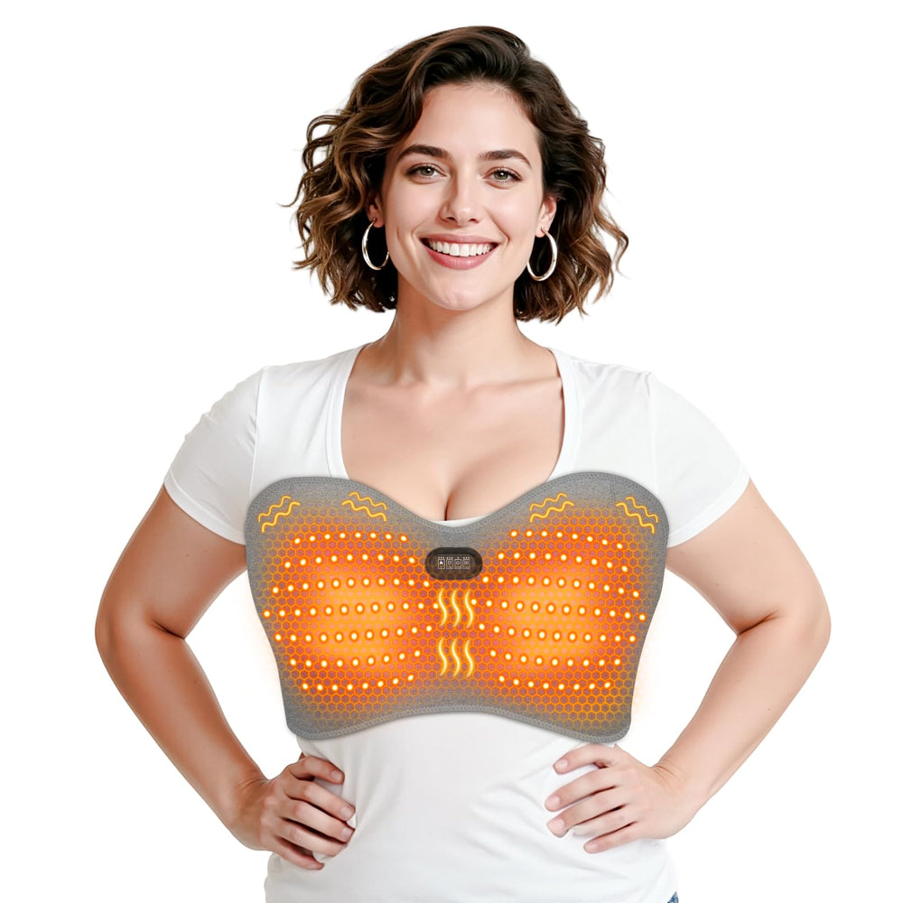 Yabuu chest massage heating pad wrapped 360° for full chest coverage and comfort.