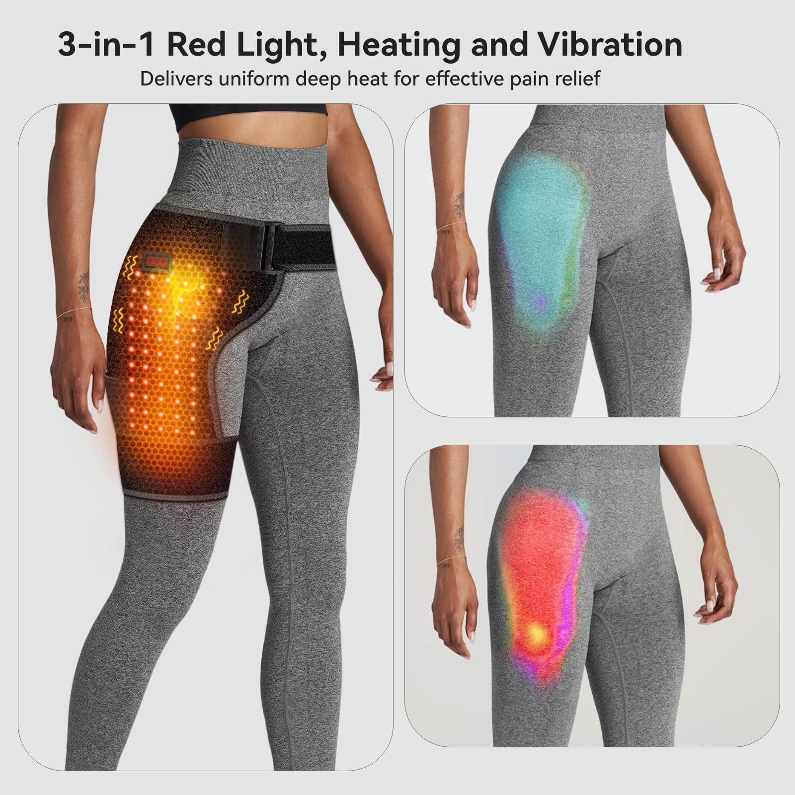 Yabuu hip-area in-use demonstrates soothing warmth and massage capability.