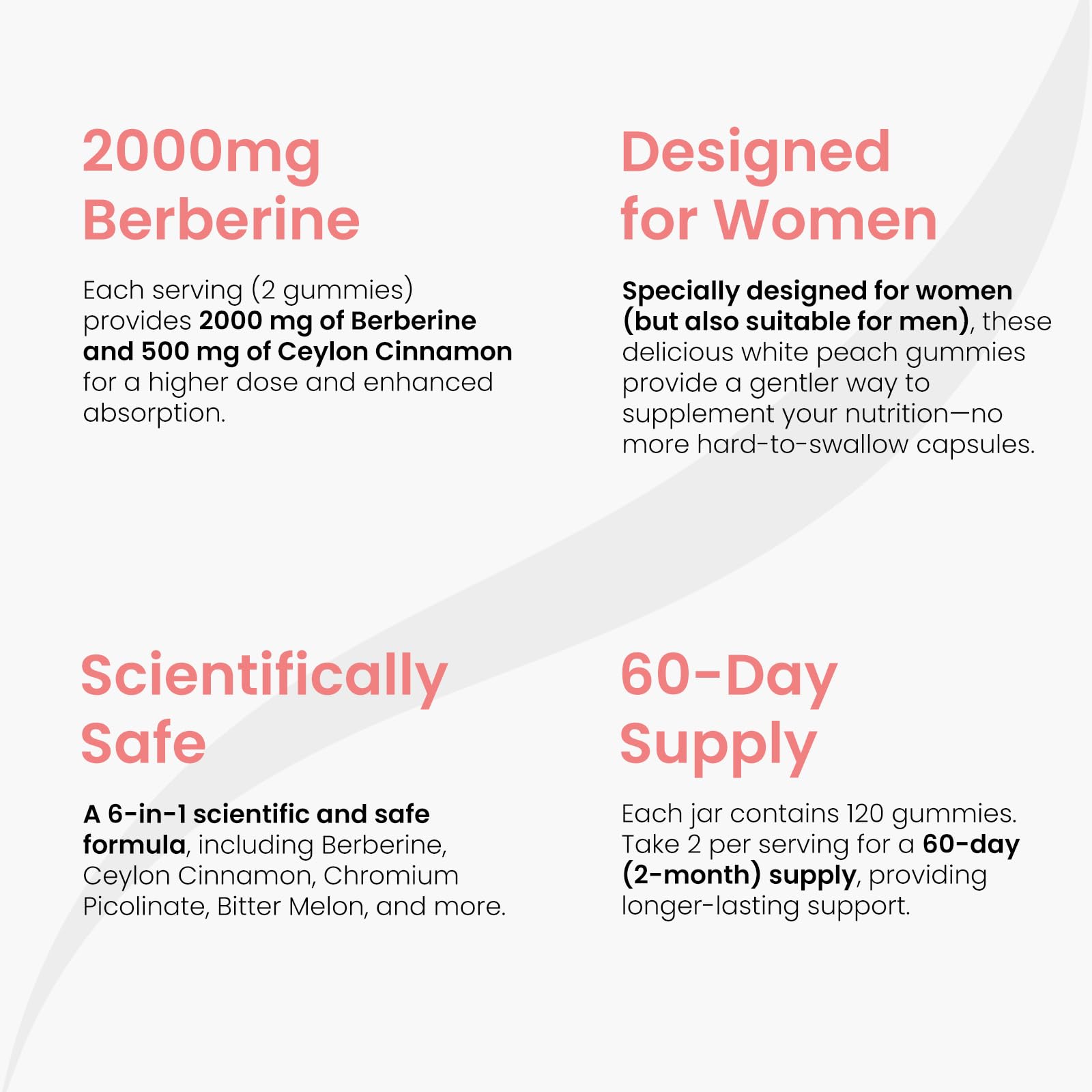YadaVeela Berberine HCl Gummies bottle label communicates high-quality, third-party tested.