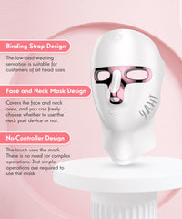 Yahi red light mask with adjustable straps for comfortable wear