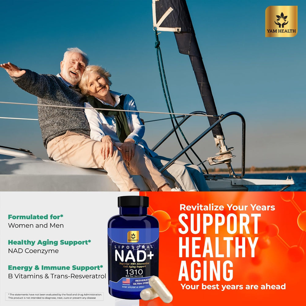YAM Health NAD capsules close-up for easy daily intake