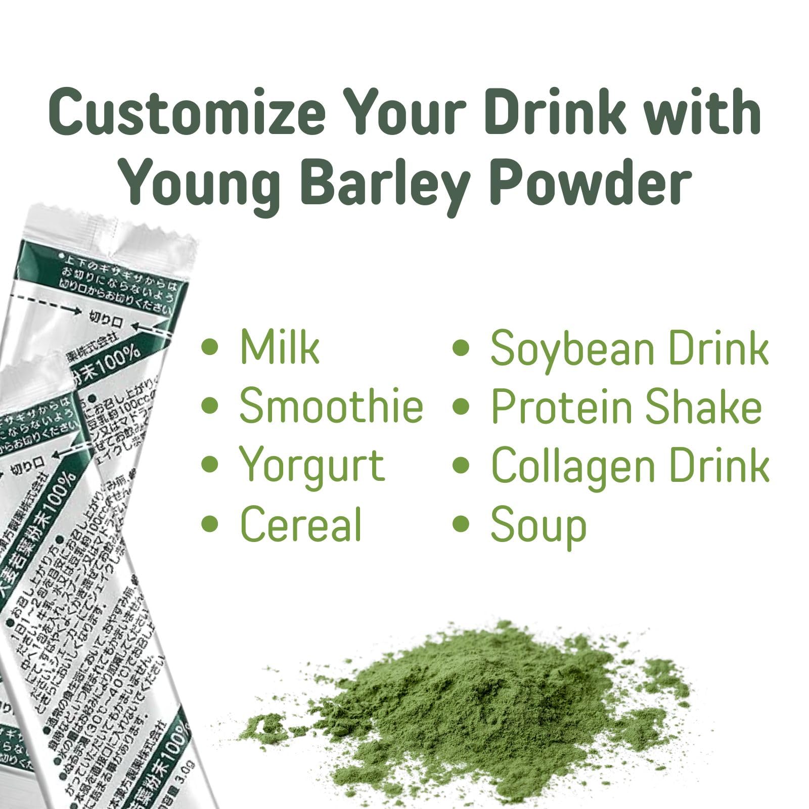 Yamakan Young Barley Grass Powder antioxidant-rich greens support calm and focus.