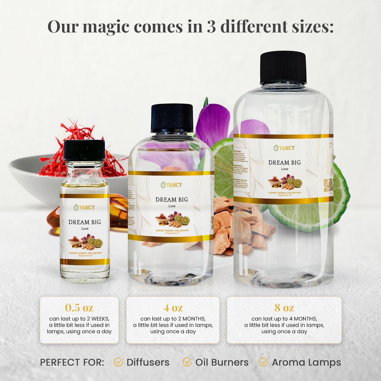 YANCY Dream Big aroma lamp scene showcasing inviting, uplifting scents