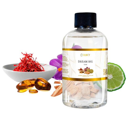 YANCY Dream Big bottle pour for a clean, long-lasting fragrance in diffusers