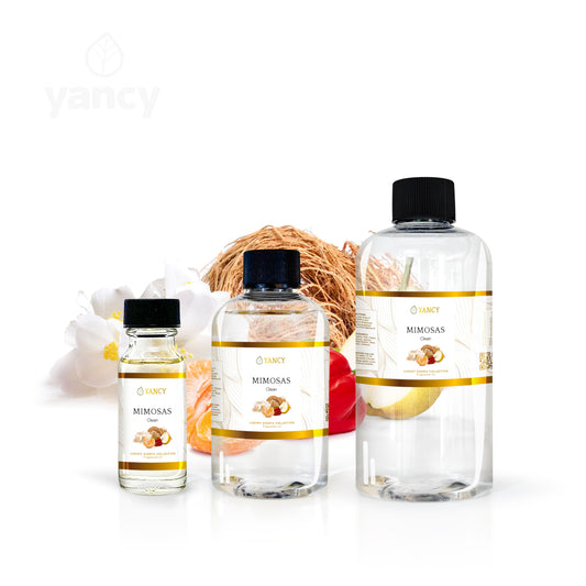 YANCY Mimosas diffuser setup with bright scent for cozy spaces.