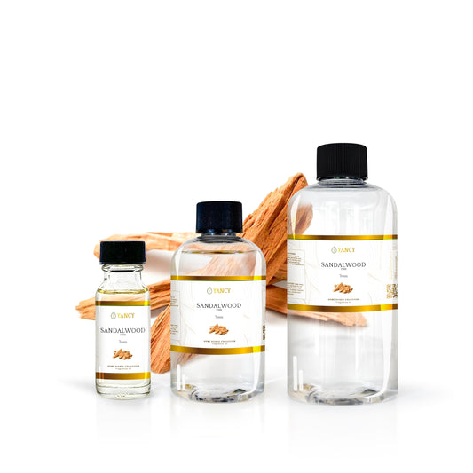 YANCY Sandalwood Luxury close-up, perfect for aroma lamps and relaxing ambience.