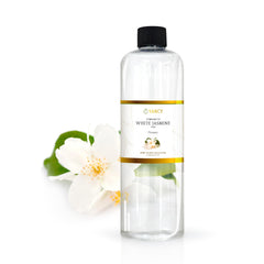 YANCY White Jasmine fragrance oil bottle for diffusers, ideal for creating calm, floral ambiance.