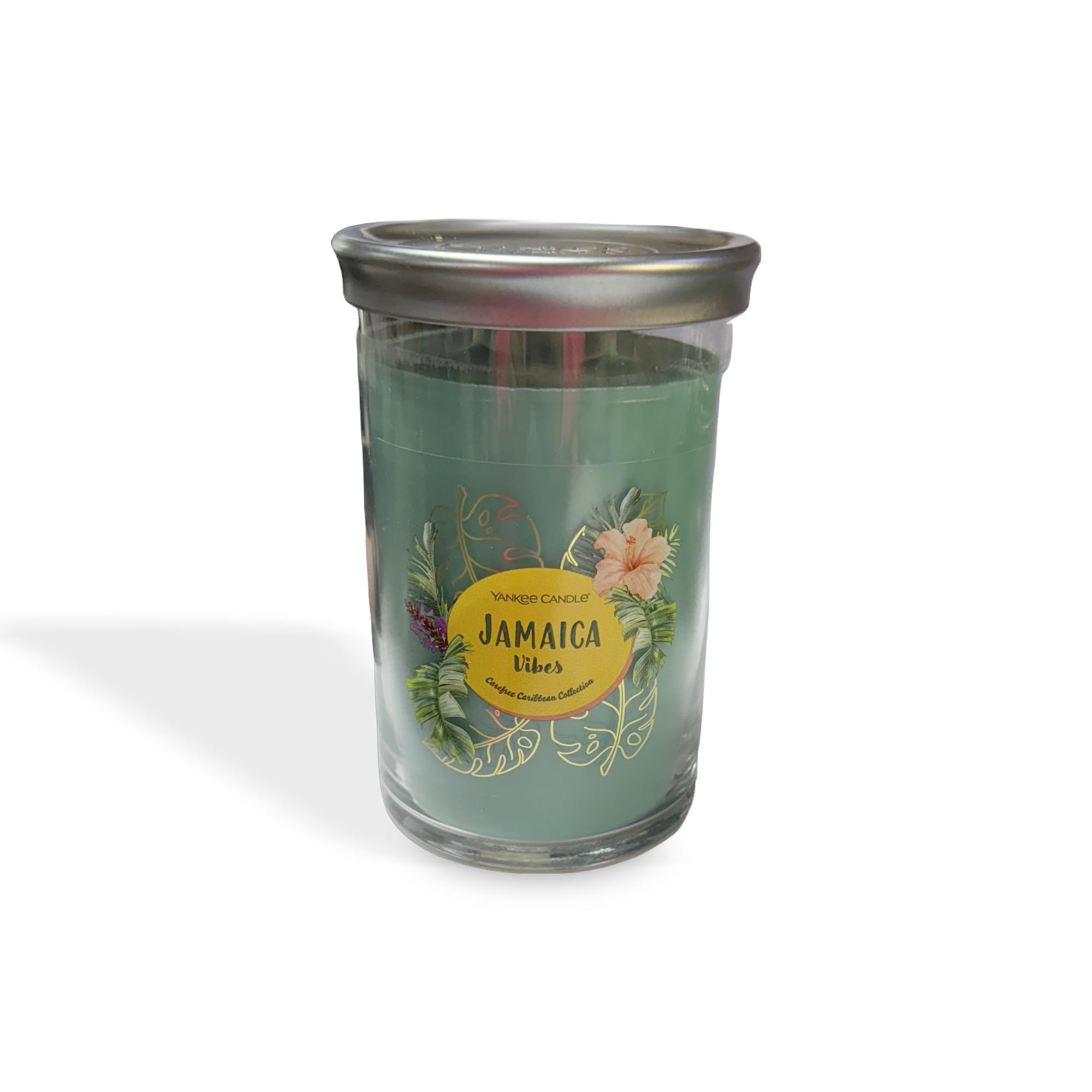 Yankee Candle Jamaica Vibes 20oz tumbler delivers tropical palm and patchouli aroma for relaxing nights