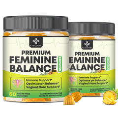YANLUOBO Feminine Balance Gummies pineapple front bottle for daily wellness.