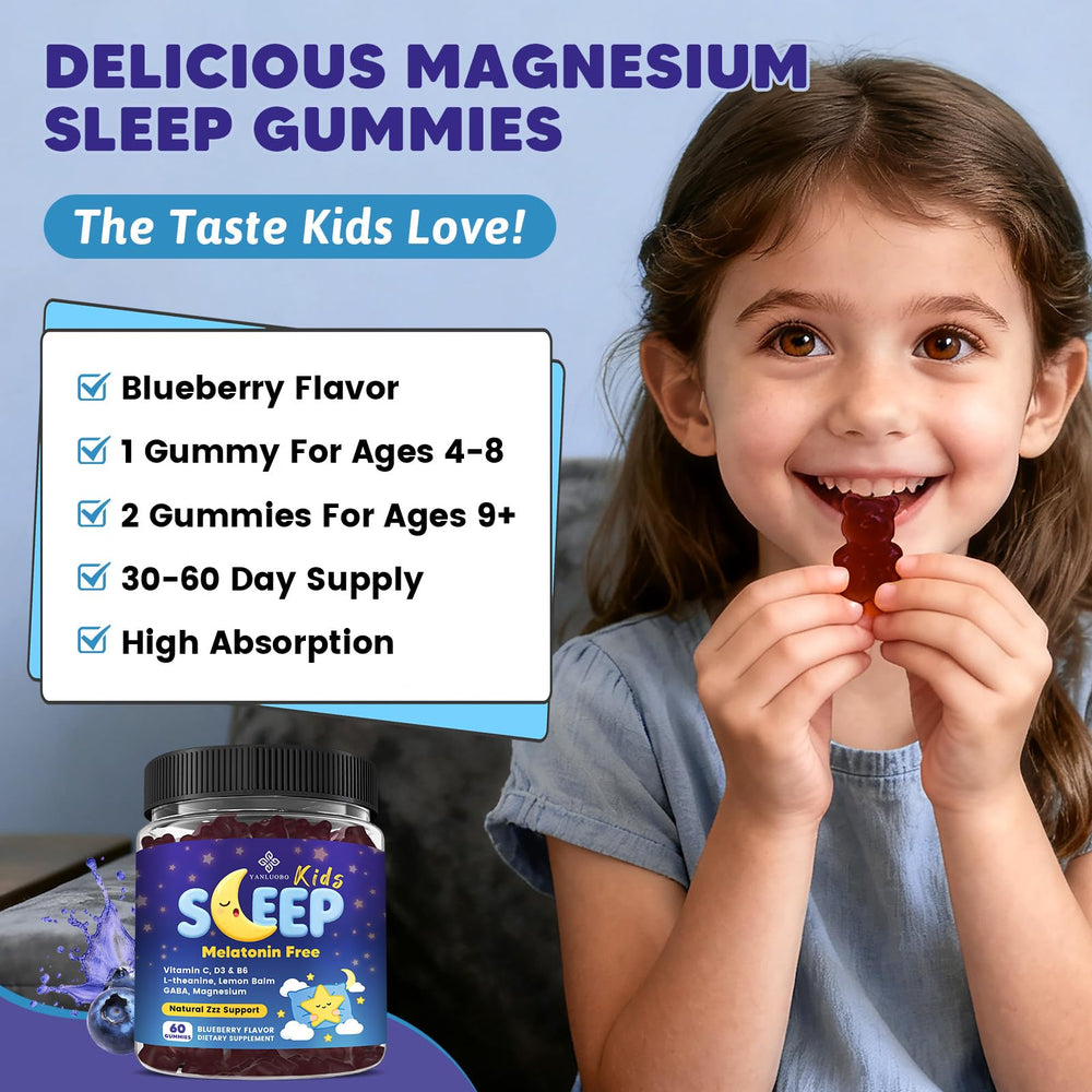 YANLUOBO Kids Sleep Gummies berry-flavored gummies appealing to kids