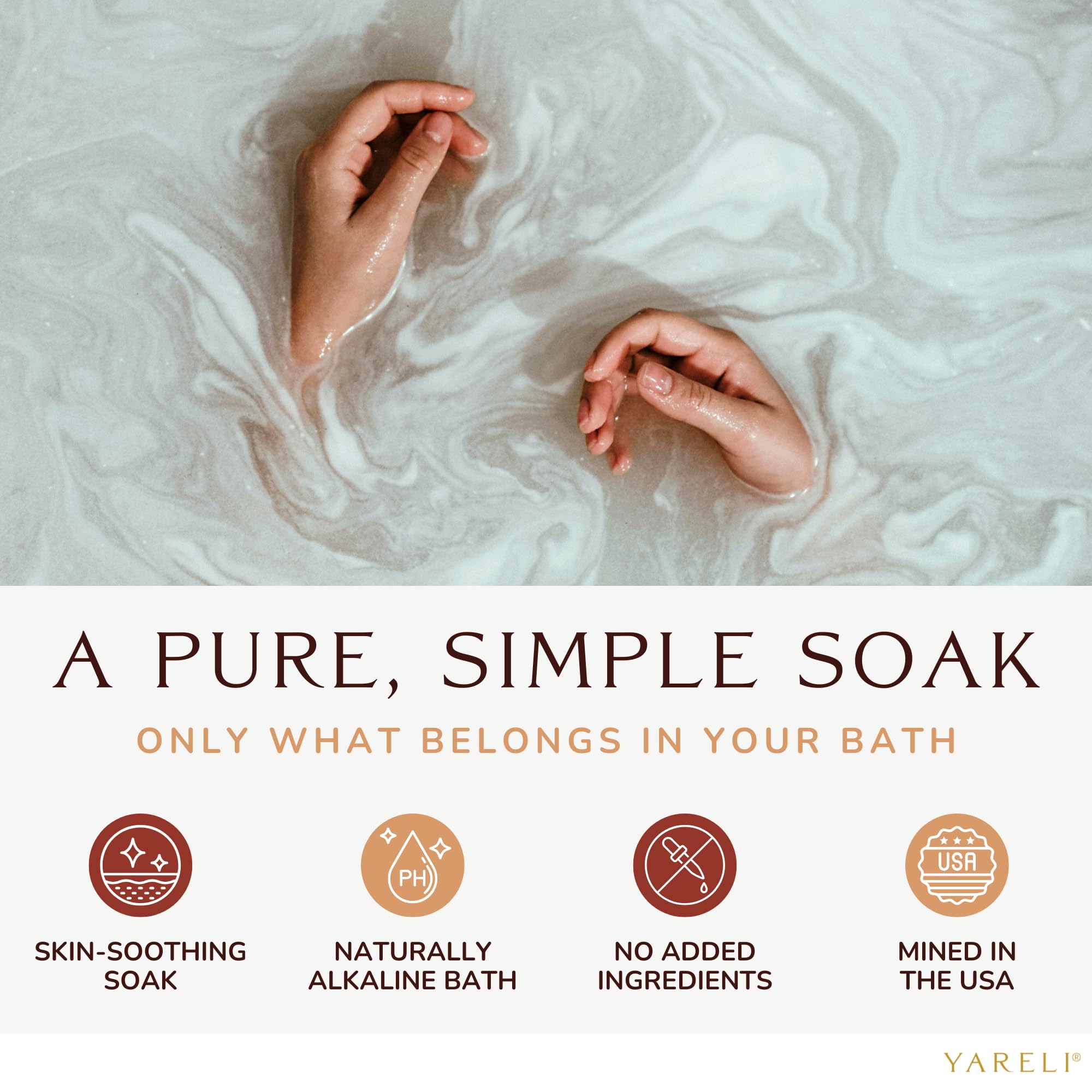 Yareli Baking Soda Bath relaxing scene suggesting muscle comfort after a long day.