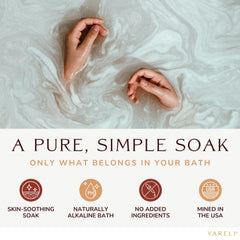 Yareli Baking Soda Bath relaxing scene suggesting muscle comfort after a long day.
