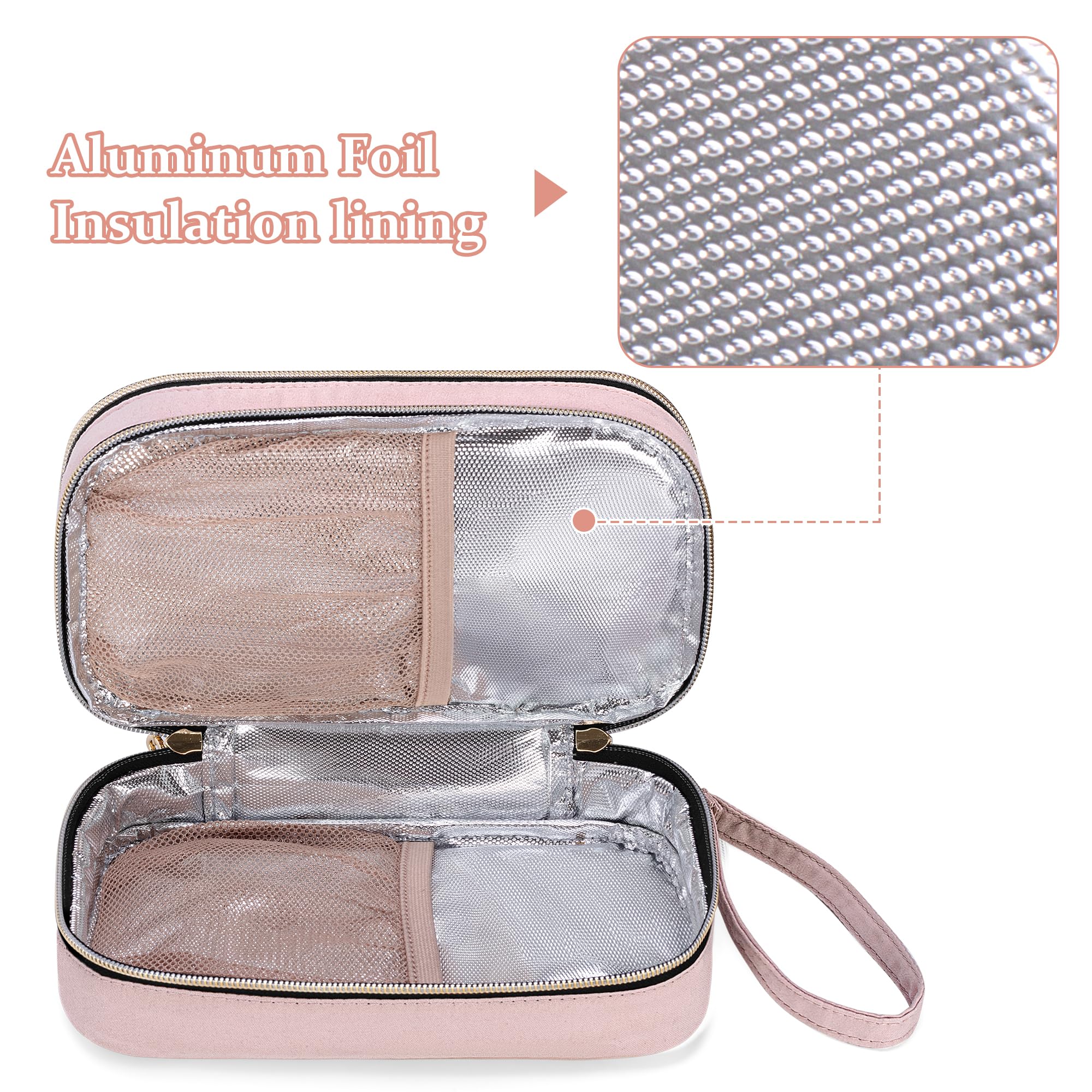 Yarwo insulin cooler case with ice packs demonstrates cooling capability.