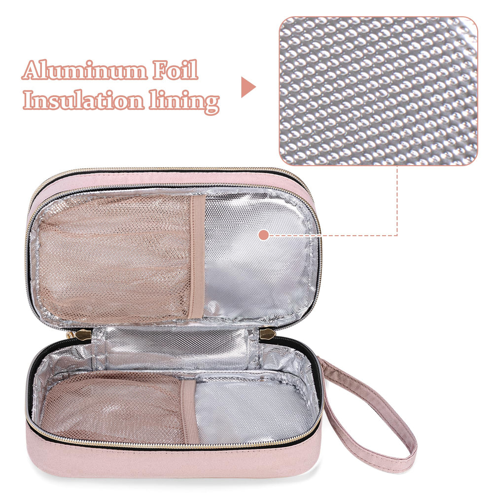 Yarwo insulin cooler case with ice packs demonstrates cooling capability.