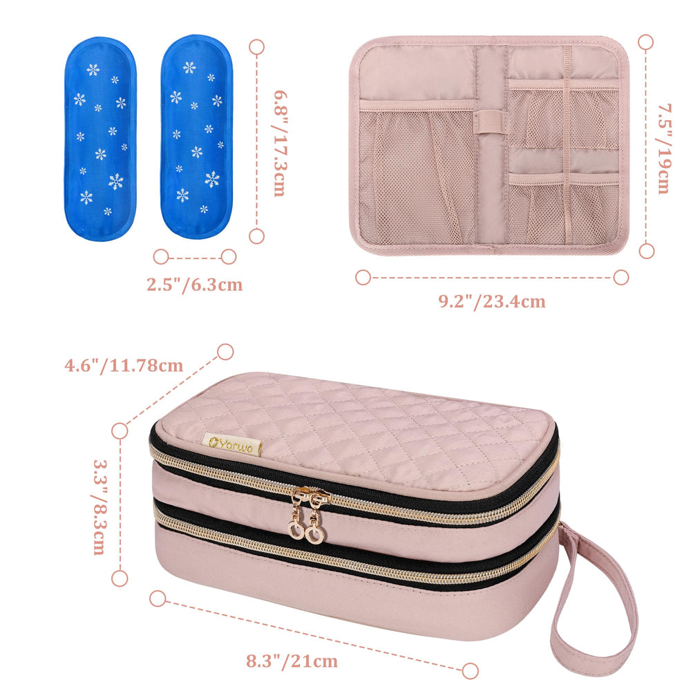 Yarwo insulin cooler case detachable wrist strap enables hands-free travel.