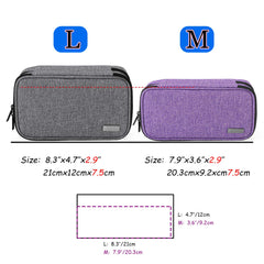 Yarwo insulin cooler travel case dimensions shown for compact travel fit.